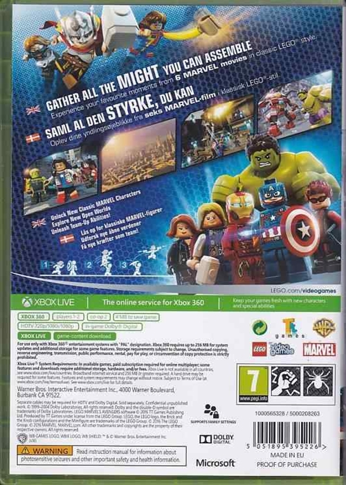 Lego Marvel Avengers - XBOX 360 (B Grade) (Genbrug)